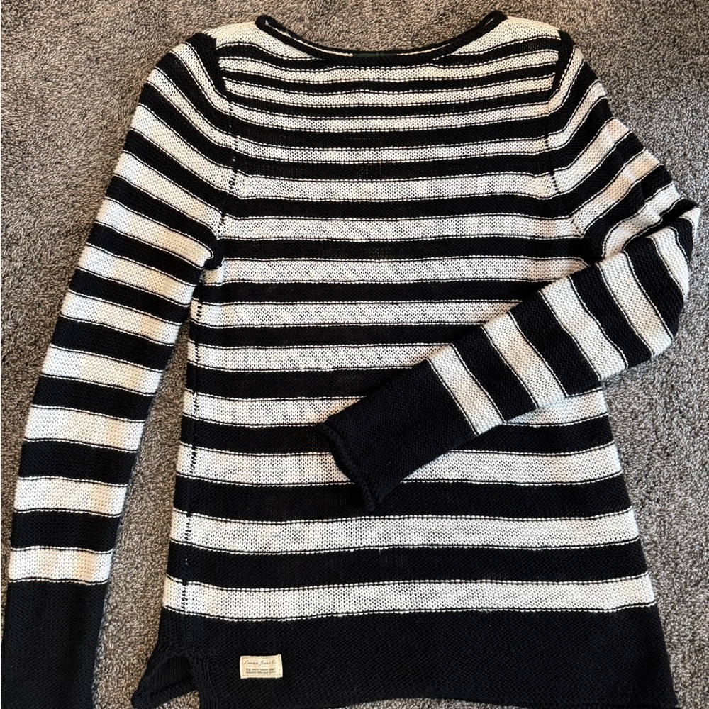 Ralph Lauren Black and White tunic Sweater M